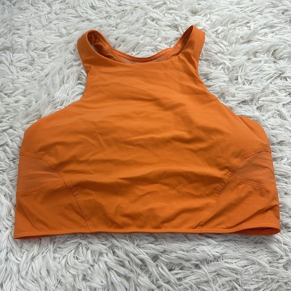 Lululemon Mesh-Back Train Bra *Medium Support, A/B Cup Orange Frappe - Picture 1 of 3